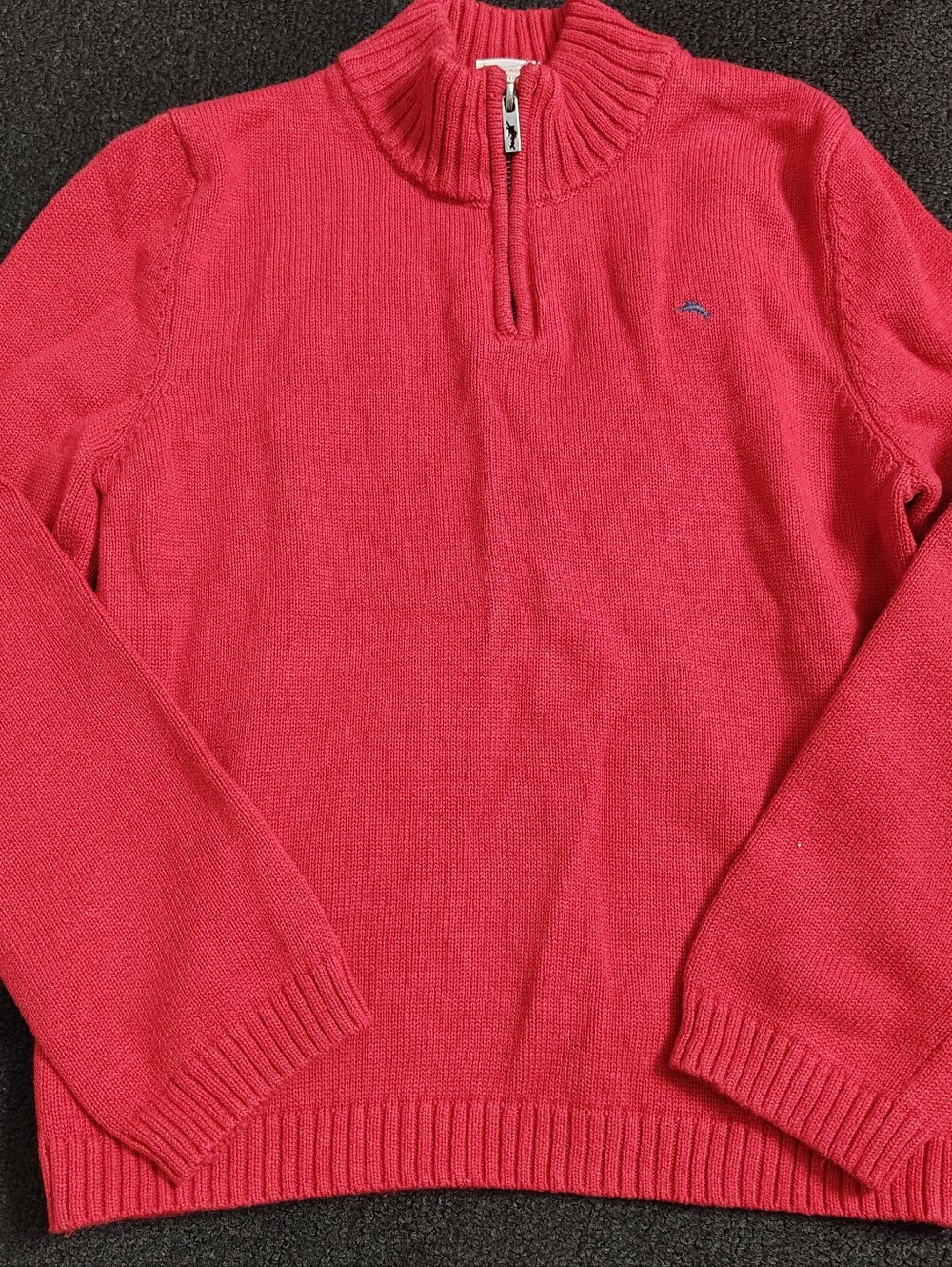 Tommy Bahama Youth 1/4 Quarter Zip Red Pullover Sweater Size Xl  (14)